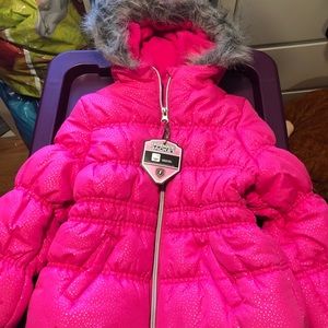 New girl 2T bubble jacket pink protection system